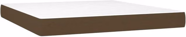 Materasso a Molle Insacchettate Rigidit¨¤ Media Marrone Scuro 180x200x20 cm