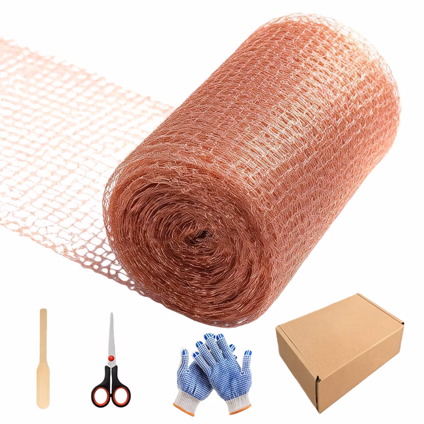 Rullo in rame a rete, 127 mm x 15 m, tessuto resistente, protezione contro topi e lumache