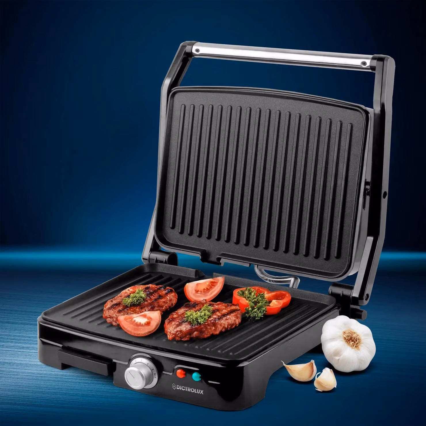Bistecchiera Elettrica Dictrolux Roast Meat da 2000 Watt in Alluminio, Colore Nero – 4