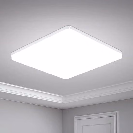 Plafoniere LED moderna per bagno in plastica bianca con luce bianca fredda