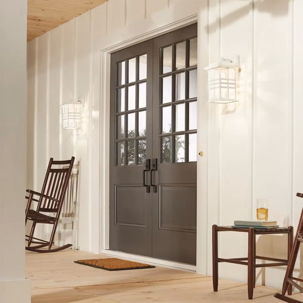 Applique da esterno Beacon Square Kichler bianca con attacco E27 60W per giardino e terrazza – 2