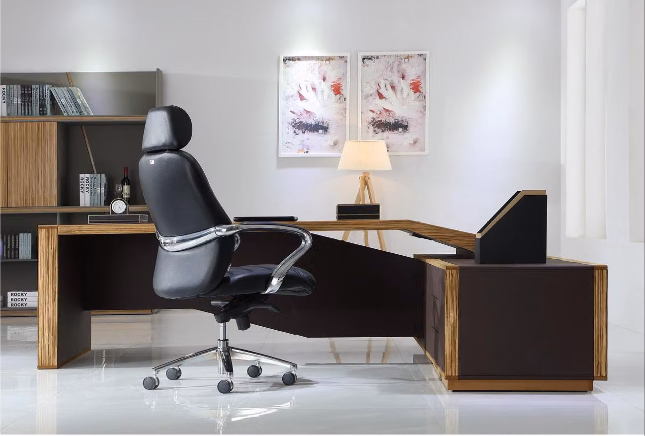 Designer Chef Schreibtisch Eckschreibtische Büro Kanzlei Praxis Firmen Möbel