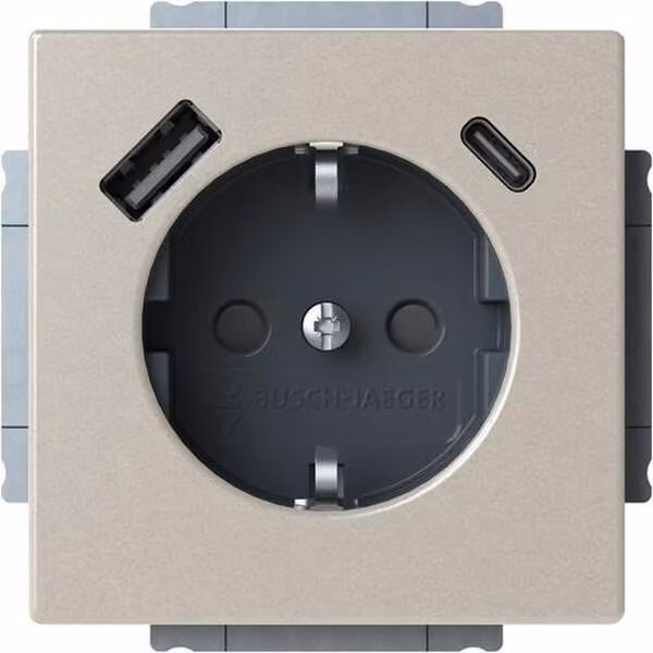 Busch-Jaeger SCHUKO Steckdose USB-A+C 20 EUCB2USBAC-866 (2CKA002011A6314)