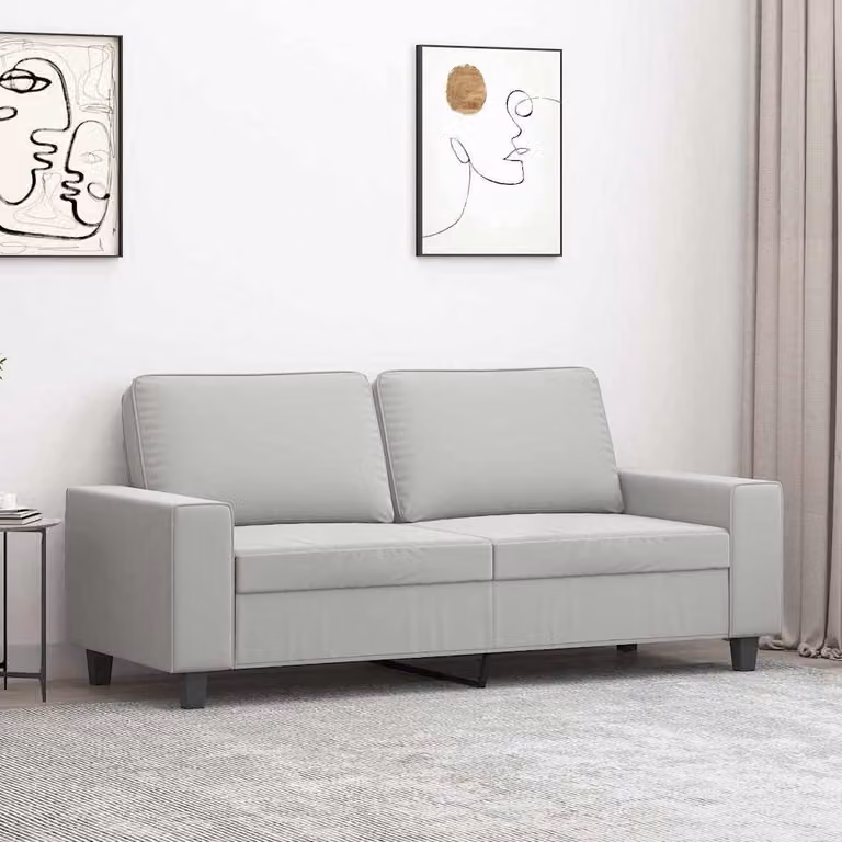 Divano a 2 posti vidaXL moderno in tessuto microfibra grigio per il tuo soggiorno
