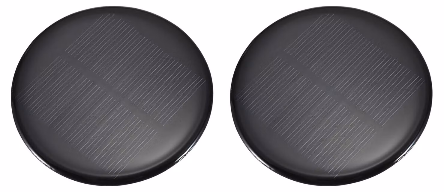 2 Mini pannelli solari da 4 V, 0,32 W, policristallini, dimensioni 73x73 mm
