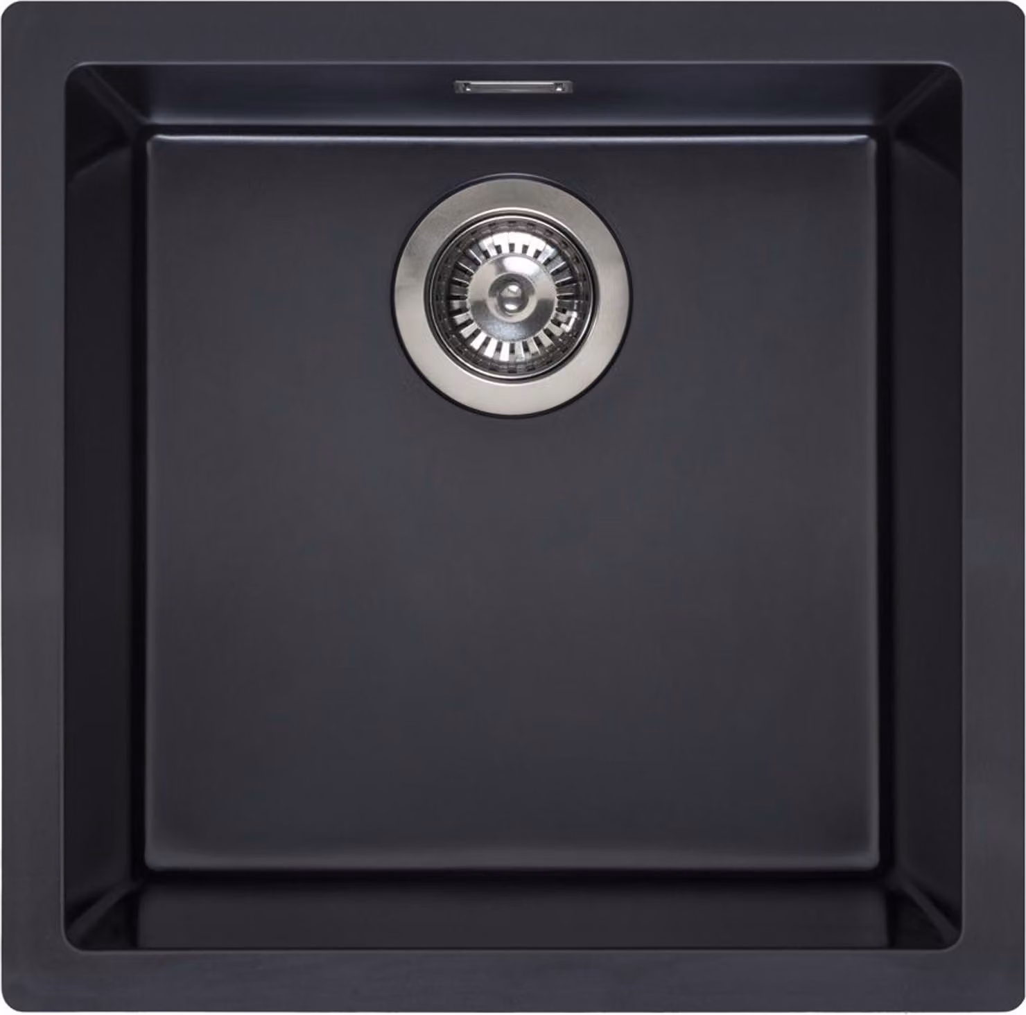 Lavello da incasso Reginox 460x460 Amsterdam 40 - Lavello da cucina con pratico cestello integrato e valvola di troppopieno, granito nero