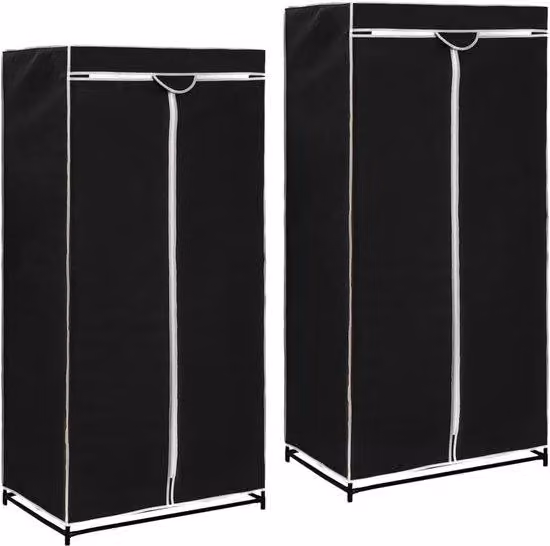 Armadio | Mobiletto portaoggetti | Armadio guardaroba 75x50x160 cm, colore nero