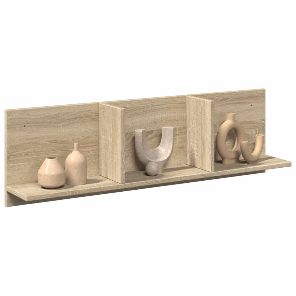 Mobile a parete vidaXL in MDF Rovere Sonoma, L 100 x P 30 x H 16,5 cm
