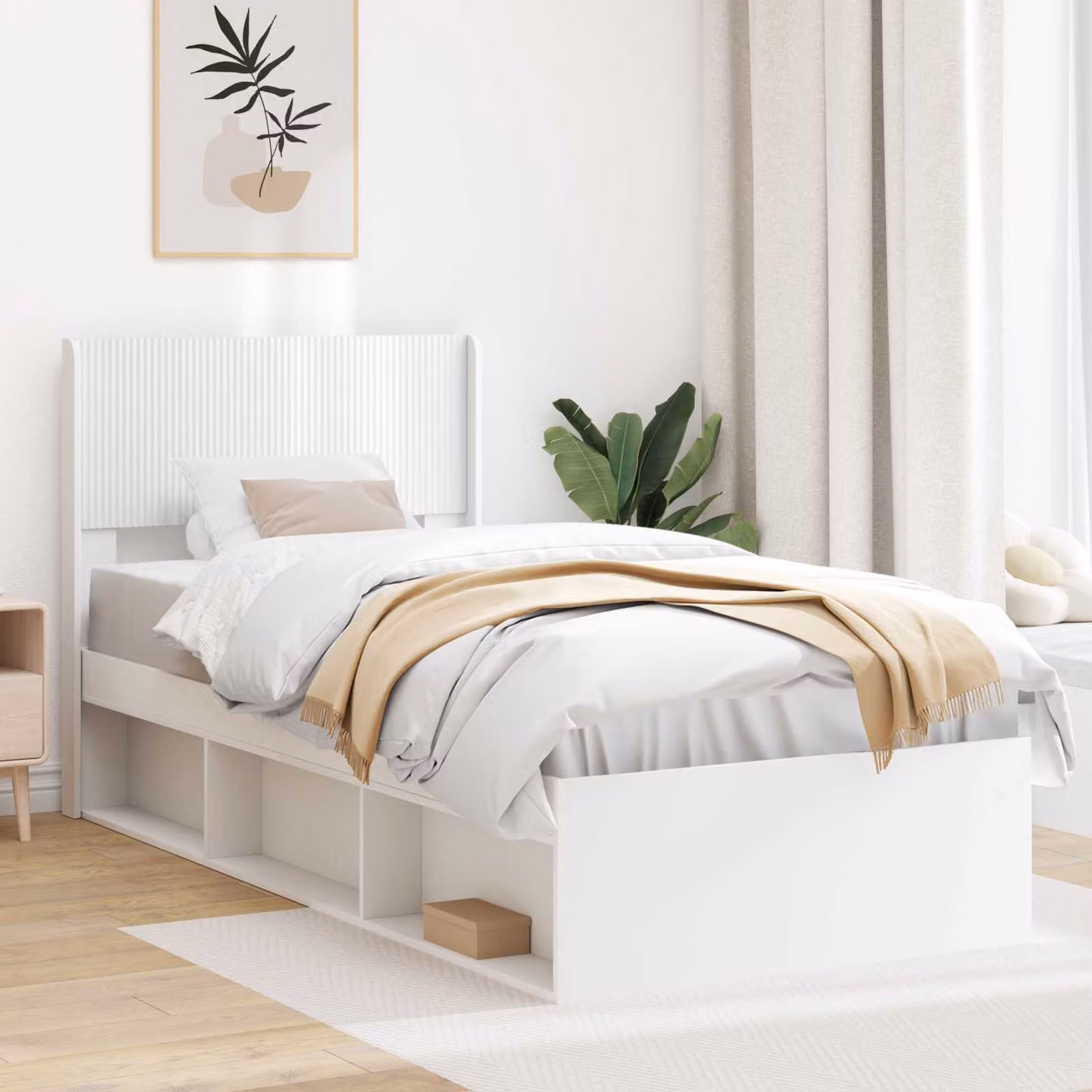 Testiera Letto Moderna vidaXL in Legno MDF Bianco