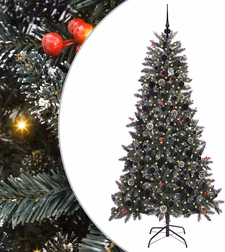 Albero di Natale artificiale verde 210 cm PVC, plastica e acciaio