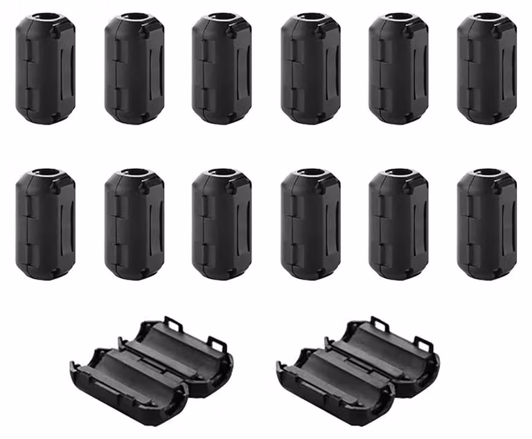 Anelli ferromagnetici a clip, 14 pezzi, 7 mm, filtro EMI