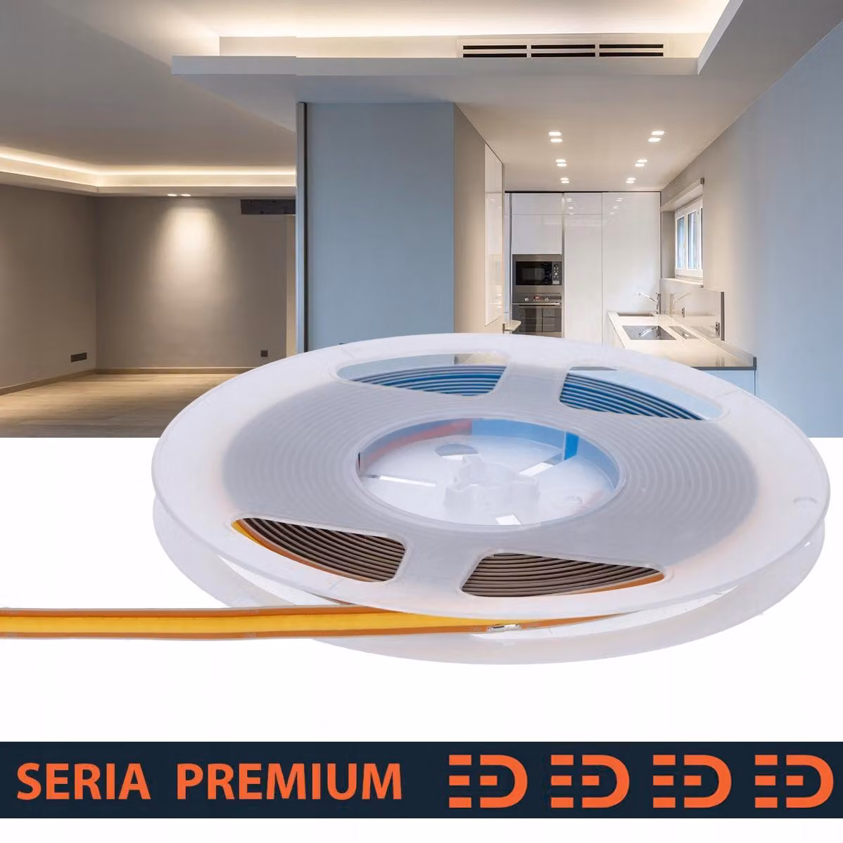 Striscia LED Prescot, luce bianca neutra, 5 metri, 24V, 528 LED per metro