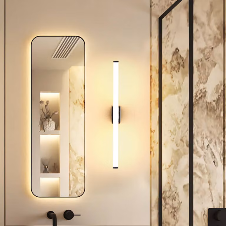 Molto Luce Applique da parete VINA S, Nero, Bagno, Alluminio, Moderno, Applique