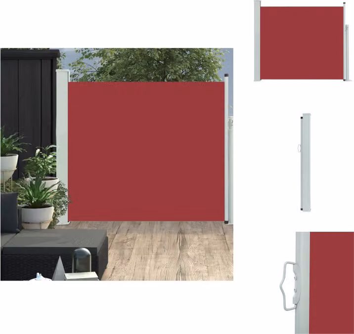 vidaXL Tenda laterale estensibile 100x300 cm rosso - Ombrelloni e tende da sole