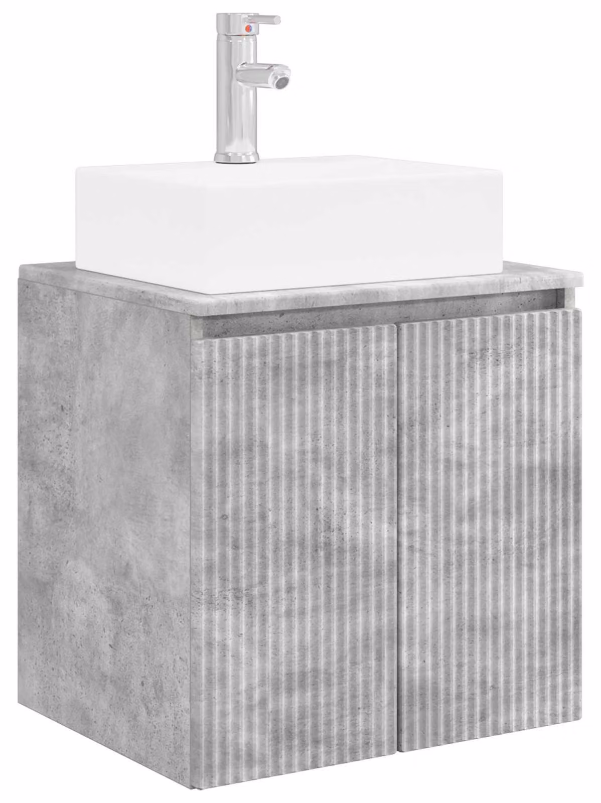 Mobile Lavabo da Parete Grigio Cemento 49,5 x 41 x 62,5 cm