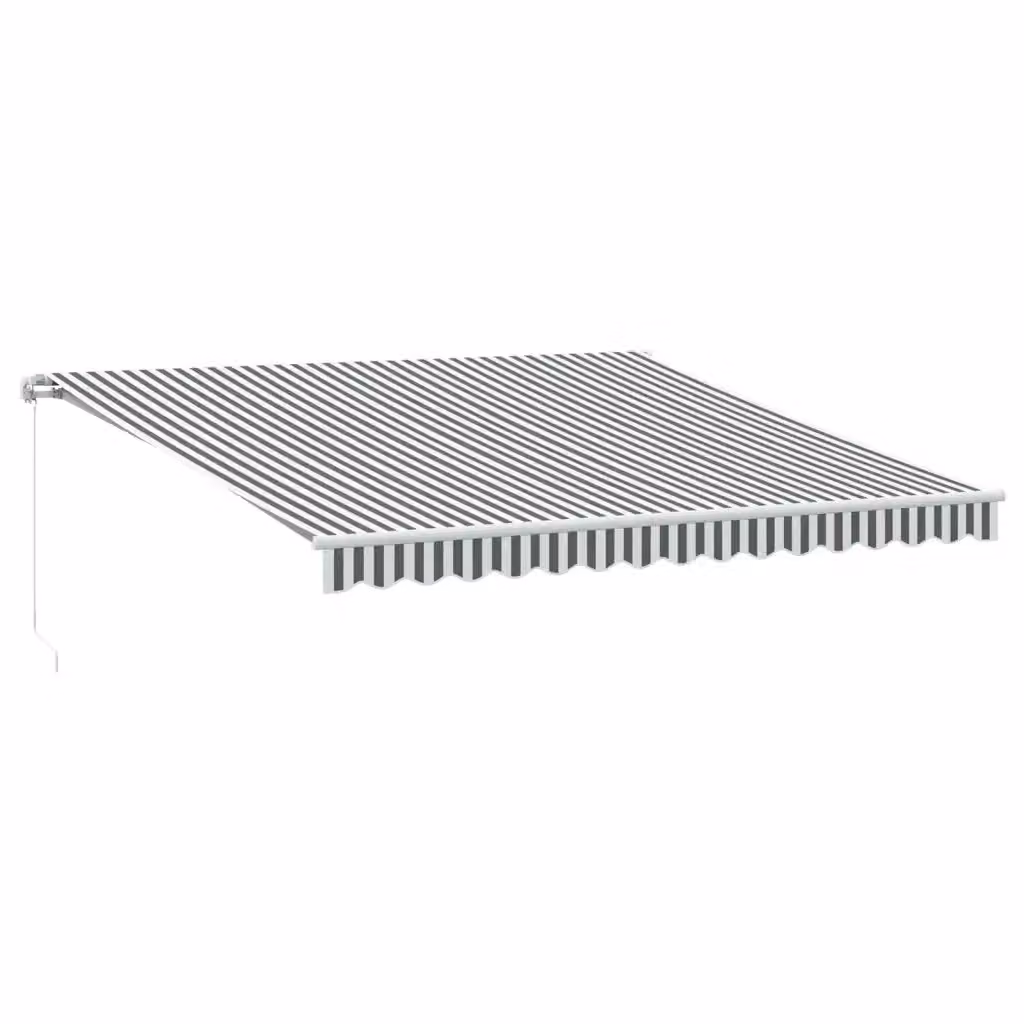 Tenda retrattile Videx in alluminio e poliestere, colori Antracite e Bianco, L: 400 cm, P: 350 cm – 2