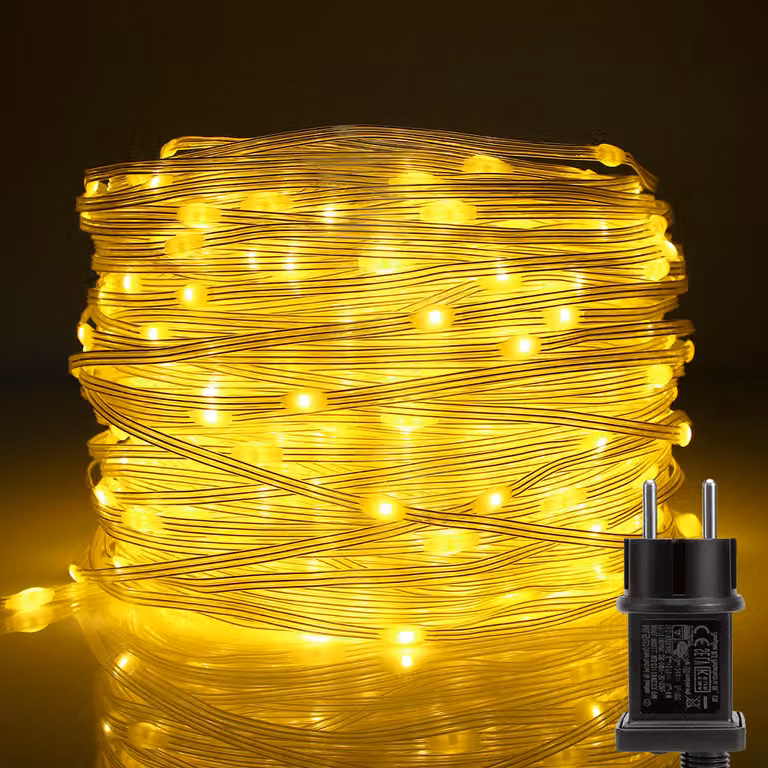 10m 100 LED luci fiabesche 8 modalità di luce impermeabile festa interna giardino decorazione luci di Natale, bianco caldo
