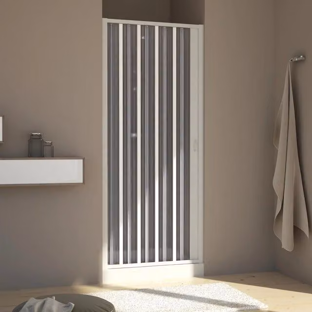 Porta Doccia Pieghevole Aura Laterale in PVC Bianco Trasparente L: 110 cm, H: 185 cm