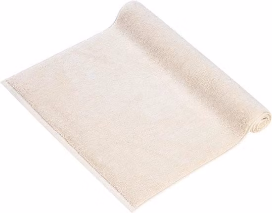 Set di 2 asciugamani da bagno in cotone terry HERZBACH HOME, color beige, L: 50 cm x P: 70 cm