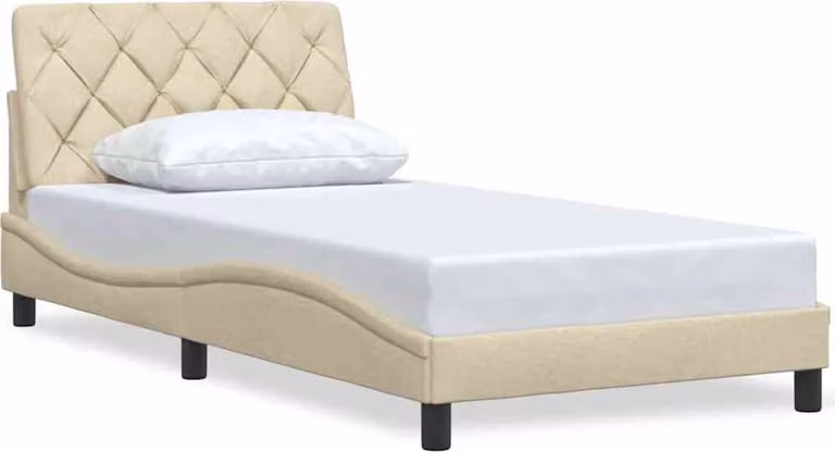 Struttura letto SYFAX™ senza materasso crema 100x200 cm in tessuto