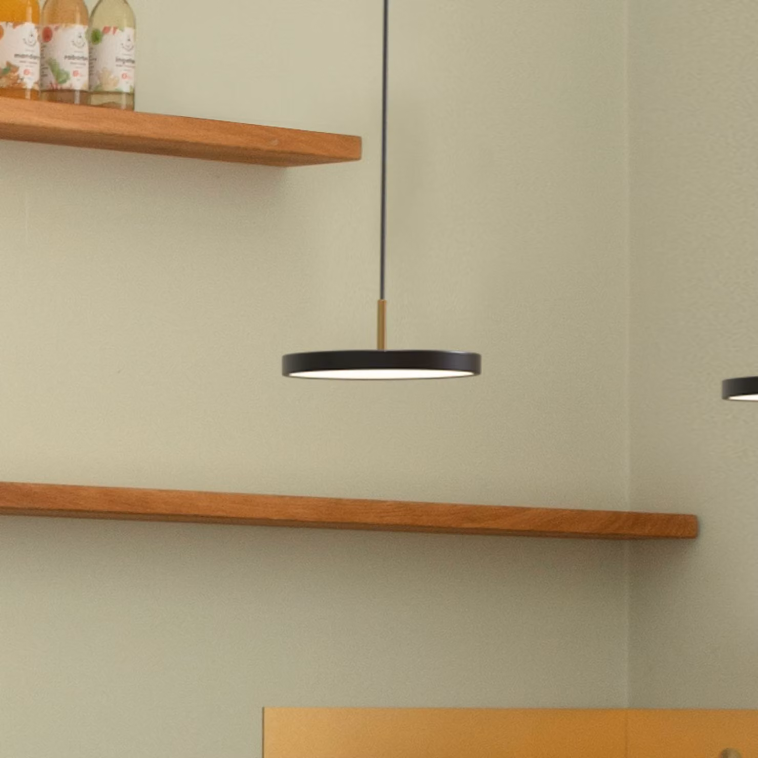 UMAGE Lampada a sospensione Asteria Micro V2, dimmerabile, Nero, Soggiorno / Sala da pranzo, Alluminio, Scandinavo, Lampada a sospensione