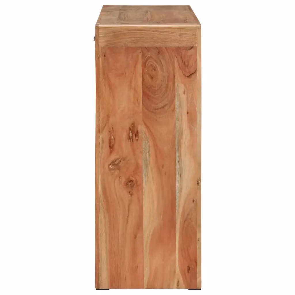Tavolo Consolle vidaXL in Legno Massello di Acacia Marrone L/P/H: 110 x 30 x 76 cm – 2