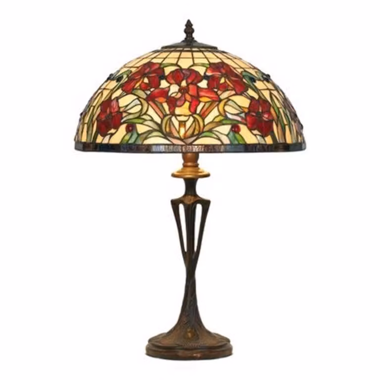 Artistar Lampada da tavolo Tiffany Eline, Multicolore, Soggiorno / Sala da pranzo, Plastica, Tiffany, Lampada da tavolo