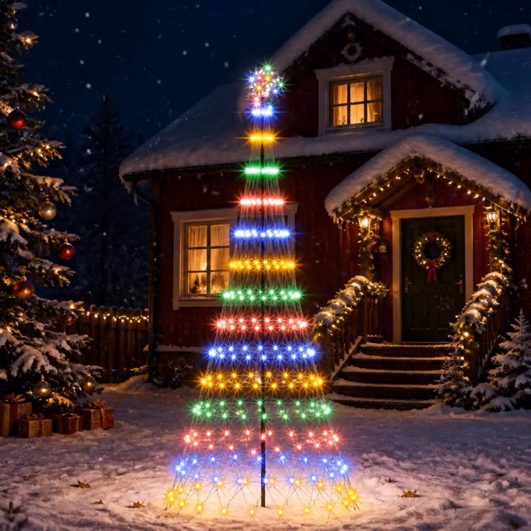 vidaXL Albero di Natale LED 250 cm 290 LED Multicolore Ferro Nero