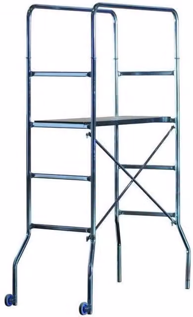 Trabattello Trio Marchetti in acciaio zincato color argento L: 130 cm, P: 60 cm, H: 118-188 cm