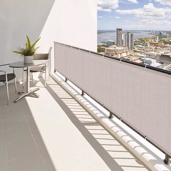 Schermo per la privacy da balcone - Schermo per la privacy da giardino resistente alle intemperie - 85 x 600 cm - Taupe