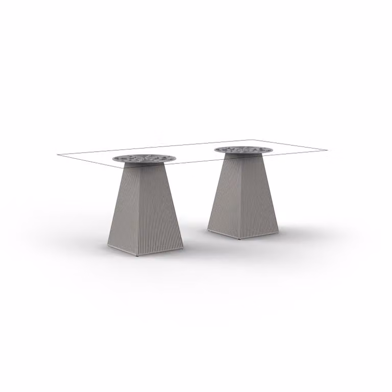 Base tavolo doppia Gatsby Vondom per piano rettangolare 200x100 cm
