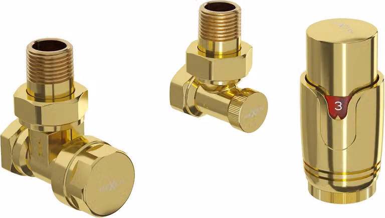 Mexen G00 set termostatico angolare, dorato - W901-900-50