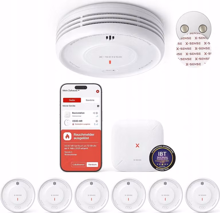 X-Sense: sensore di fumo intelligente Wi-Fi con supporto magnetico XS0D-MR61