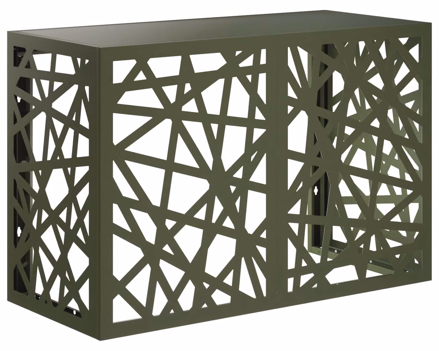 Coperchio per aria condizionata verde oliva 90 x 40 x 60 cm acciaio