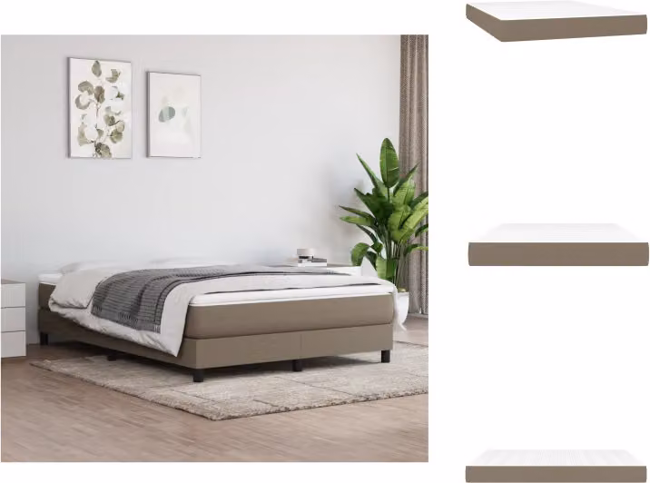 vidaXL Materasso a molle insacchettate Taupe 140x200x20 cm in tessuto - Materassi