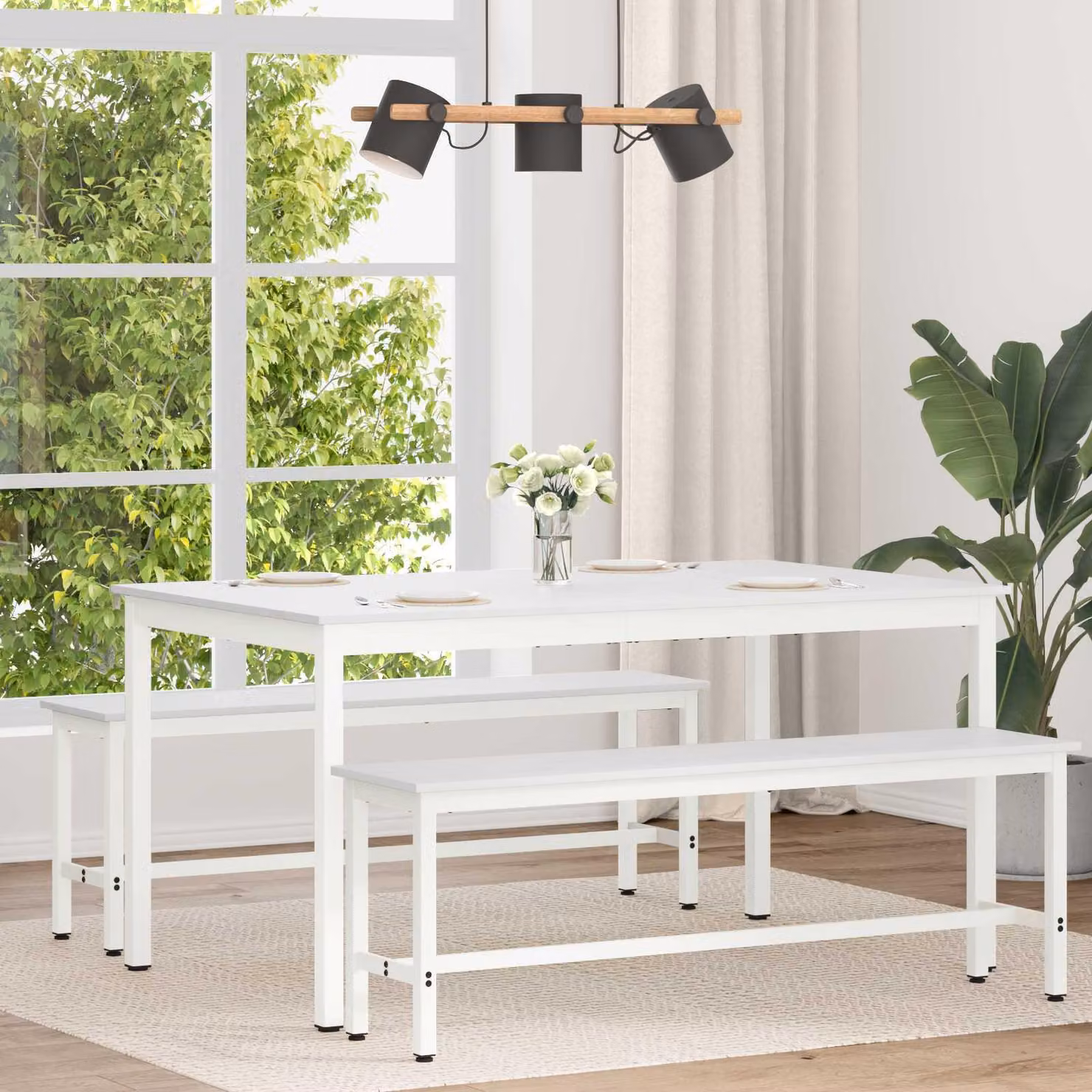 Maison Exclusive - Tavolo da pranzo bianco 150 x 90 x 75 cm Legno di pino massiccio