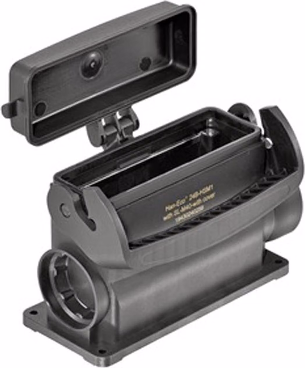 HARTING Han ECO 24B Alloggiamento base senza pressacavo, 1xM40 uscita cavo laterale, con 1 staffa longitudinale con