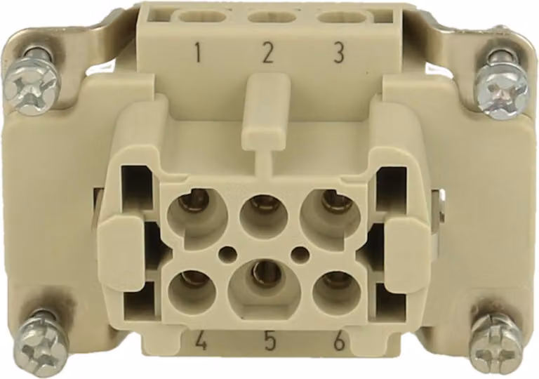 HARTING Han 6Ex inserto femmina (F) connessione a vite, 6 poli + PE 90 V, 16 A - 1 pezzo