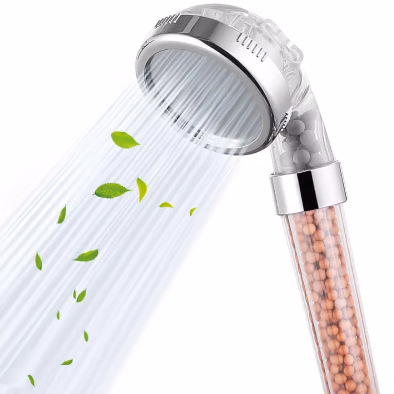 Doccia a mano ad alta pressione - Soffione con 3 modalità di getto - Filtro acqua - Design trasparente - Regolabile - Facile da pulire