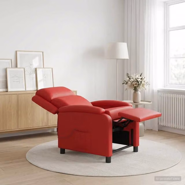 Divano Sedia-Poltrona Massaggiante Rosso Similpelle 365844