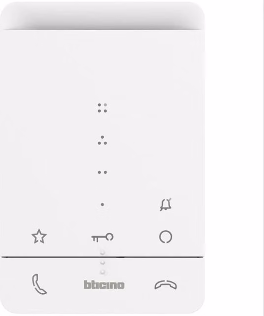 Citofono vivavoce Bticino Classe 100A16E tecnologia a 2 fili bianco da parete