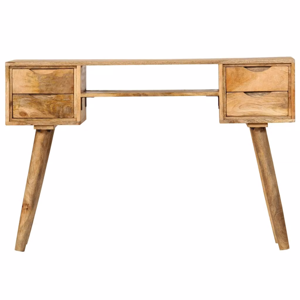 Scrivania in Legno Massello di Mango 115x47x76 cm