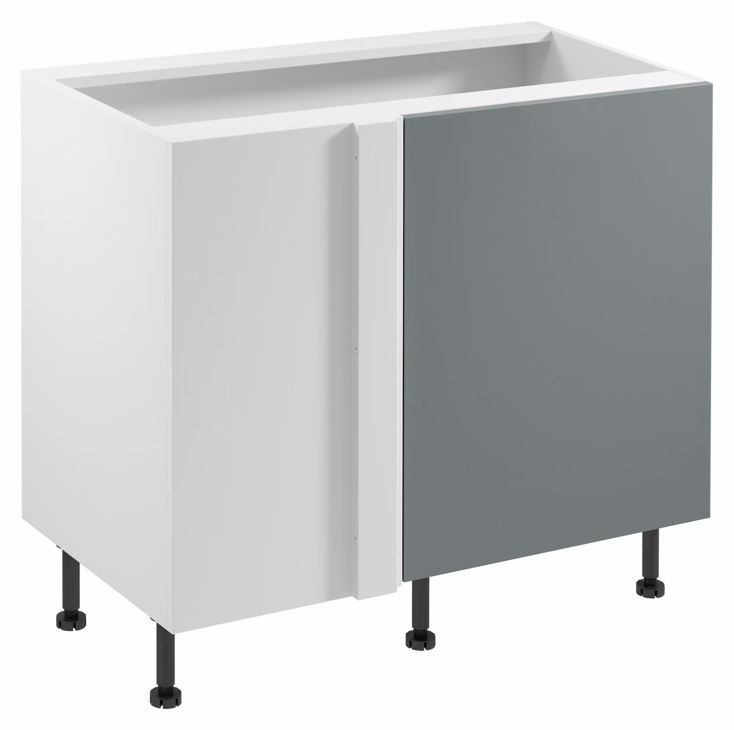 Mobile angolare allungabile SALERNO - larghezza 100 cm, bianco/verde