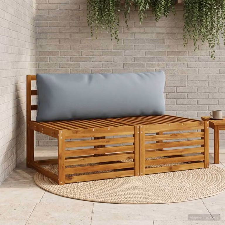 Cuscino per schiena vidaXL PUTTEN blu in 100% poliestere con rivestimento rimovibile e lavabile in lavatrice