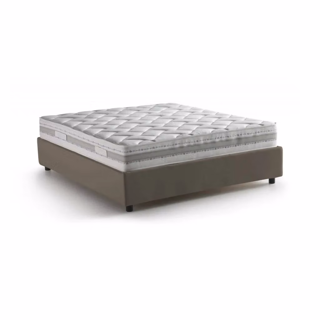 Letto Matrimoniale Archer Talamo Italia con Materasso Incluso, Grigio, 160x200 cm – 2