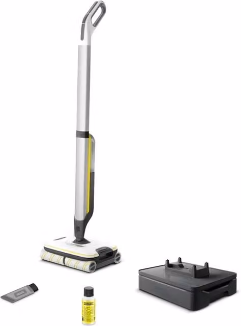 Karcher FC 7 Cordless Lavapavimenti senza fili ricaricabile bianco con stazione di ricarica e display