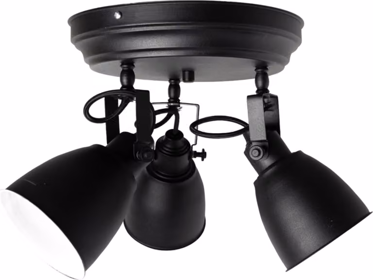 Lampada a sospensione moderna industriale Taurus 2799/Z-A-3 nera con 3 sorgenti luminose E14 IP 20 metallo