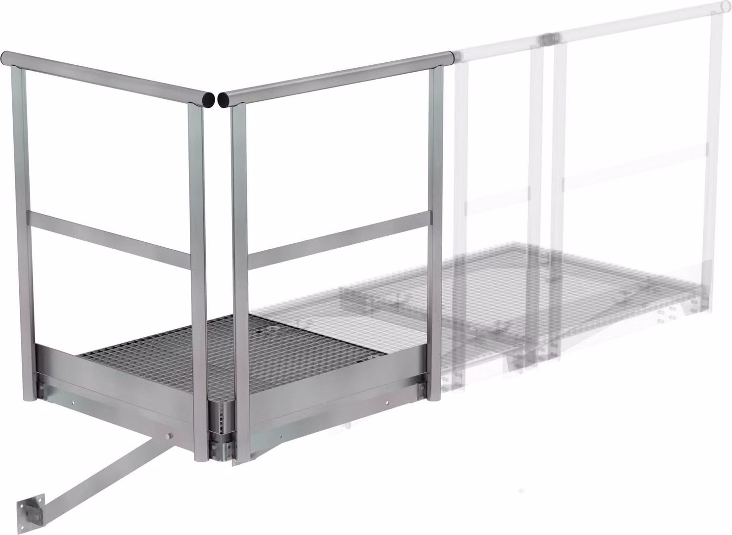Piattaforma di base 1,0x1,0 m in acciaio zincato