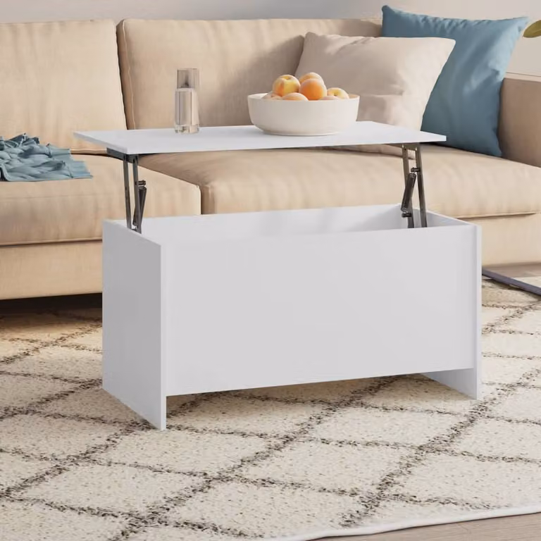 Maison Exclusive - Tavolino bianco 102x55,5x52,5 cm in materiale derivato dal legno
