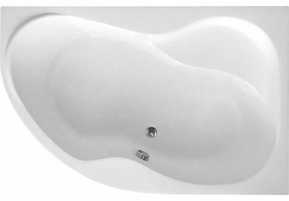 Vasca da bagno salvaspazio 150 x 105 x 45 cm, CIDLINA, destra, bianco